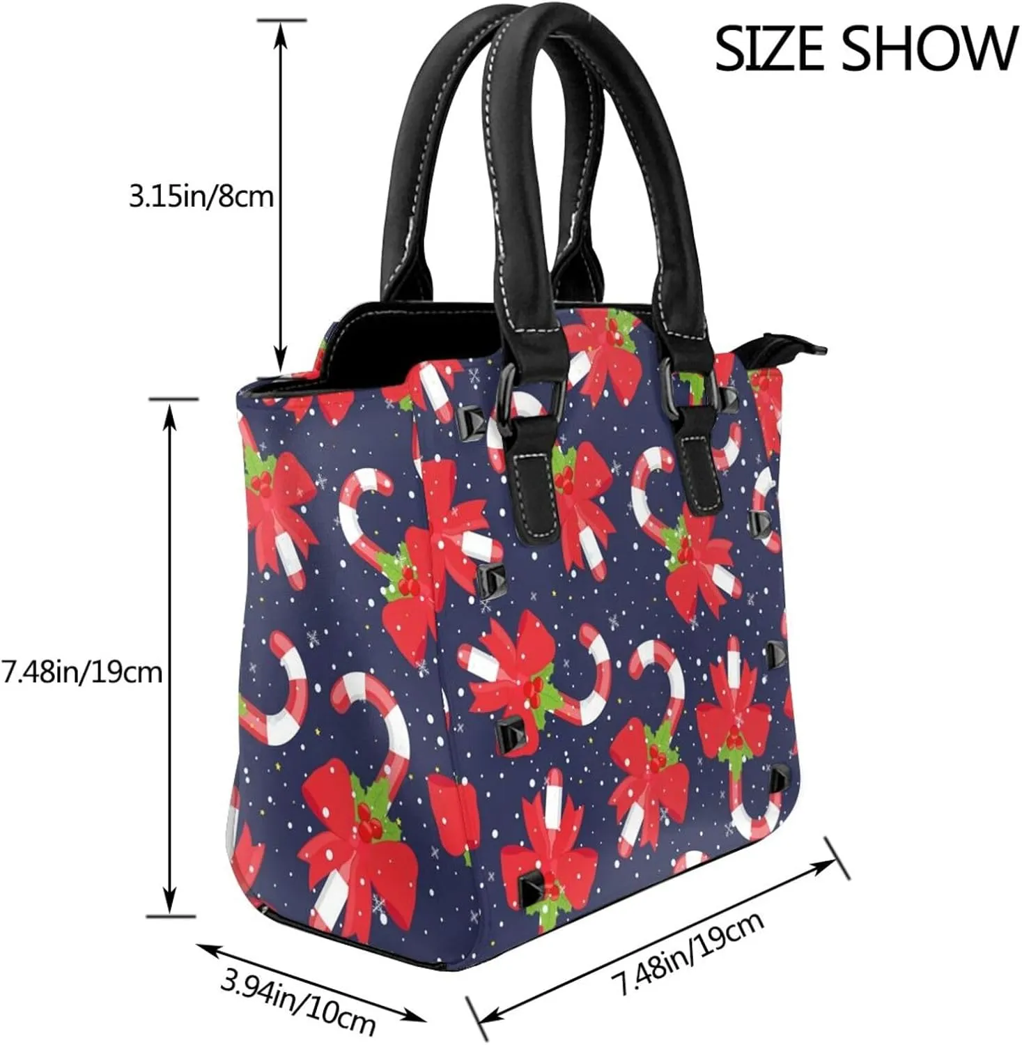 Shoulder Bag Handbags Rivet for Women Fashion Tote Bags PU Leather Shoulder Bag Studded Top Handle Satchel Bags Purse