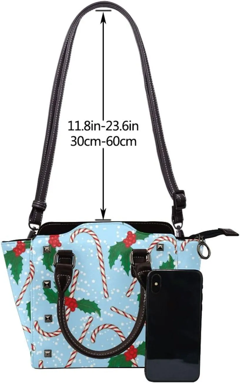 Shoulder Bag Handbags Rivet for Women Fashion Tote Bags PU Leather Shoulder Bag Studded Top Handle Satchel Bags Purse