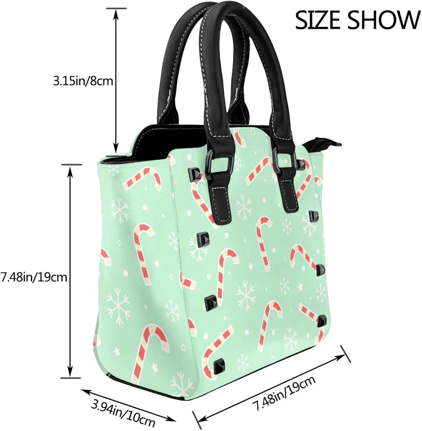 Shoulder Bag Handbags Rivet for Women Fashion Tote Bags PU Leather Shoulder Bag Studded Top Handle Satchel Bags Purse
