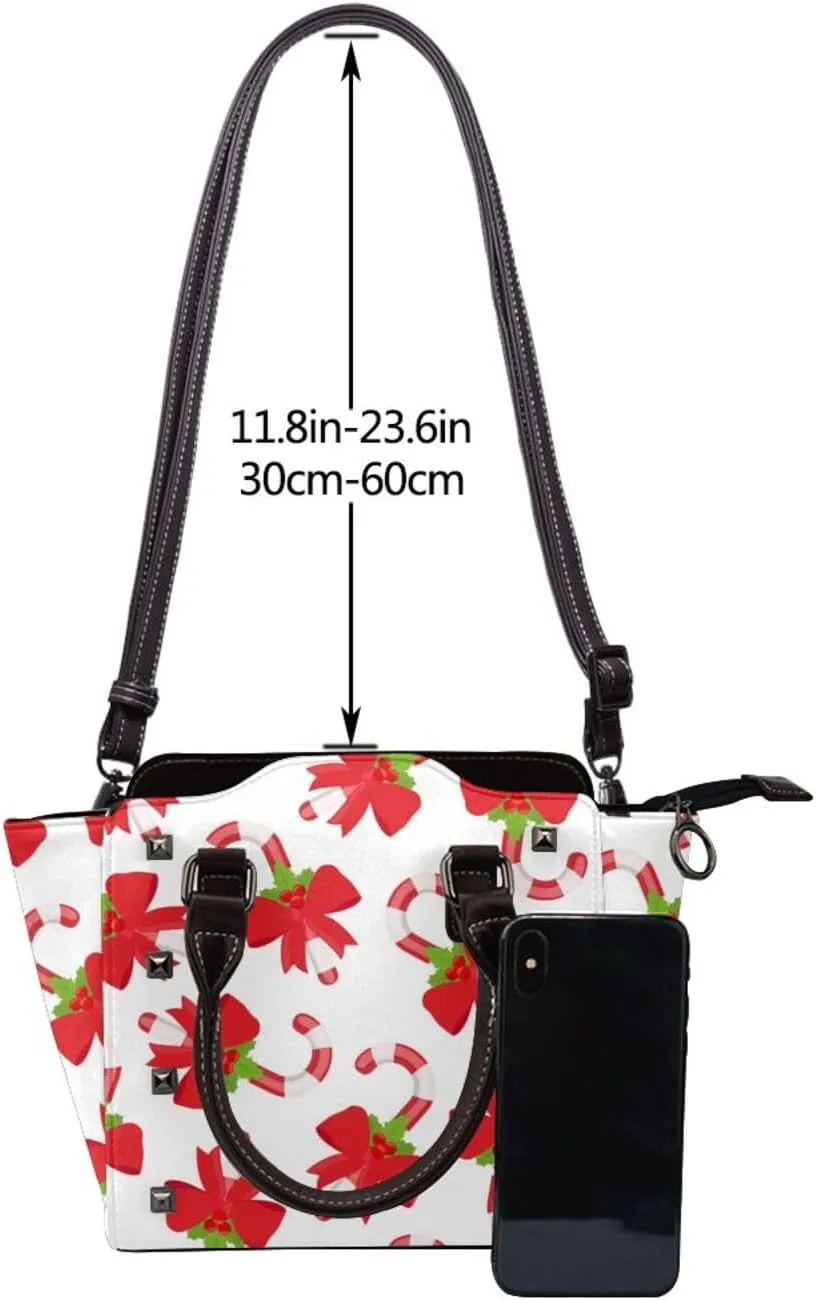 Shoulder Bag Handbags Rivet for Women Fashion Tote Bags PU Leather Shoulder Bag Studded Top Handle Satchel Bags Purse