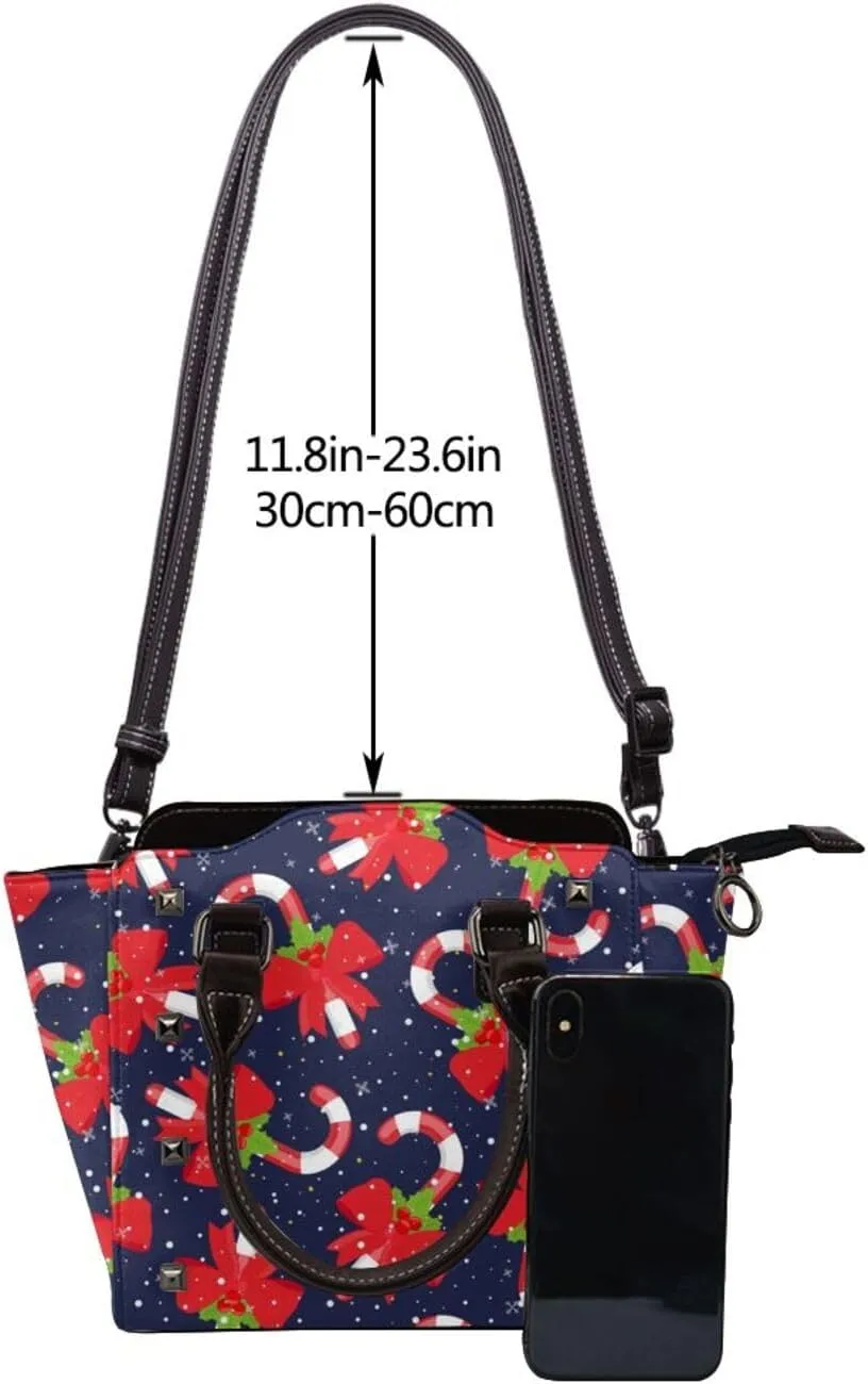 Shoulder Bag Handbags Rivet for Women Fashion Tote Bags PU Leather Shoulder Bag Studded Top Handle Satchel Bags Purse