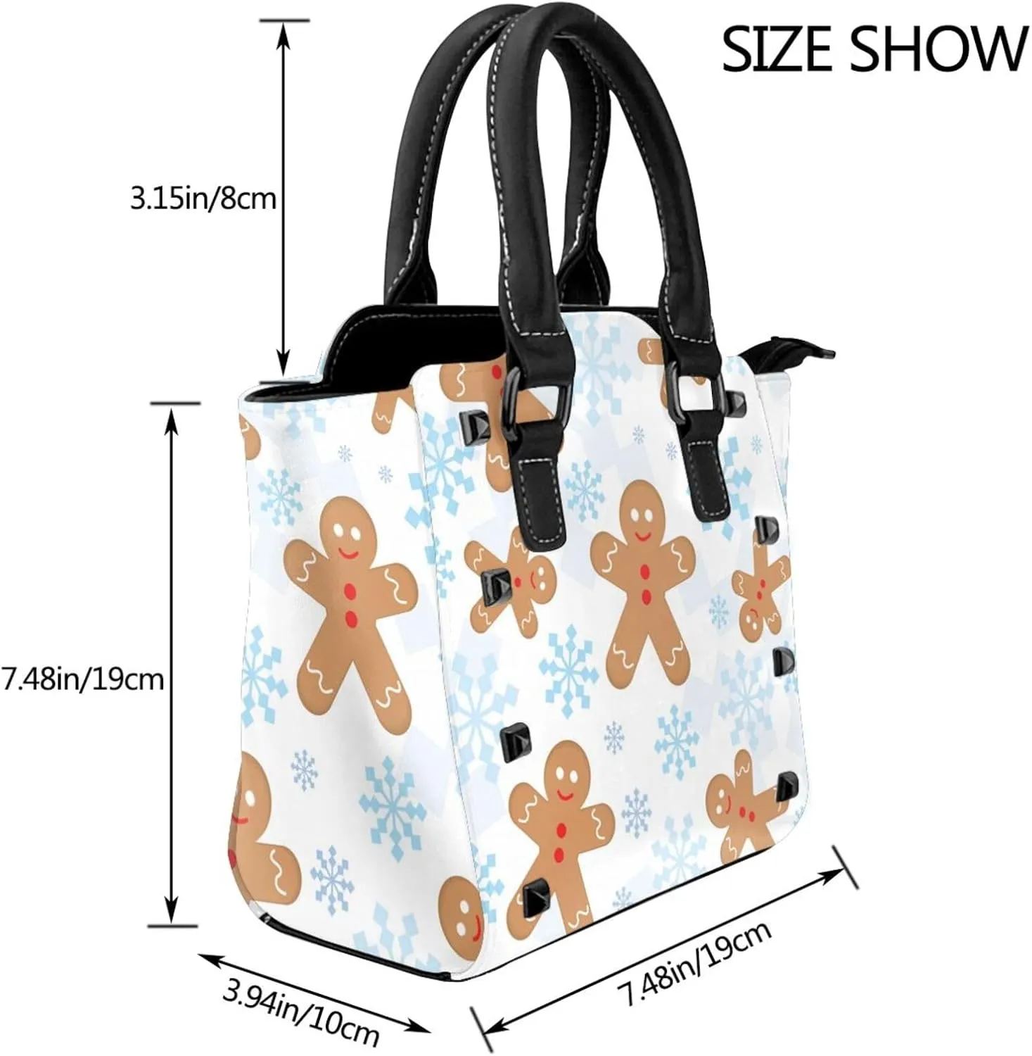 Shoulder Bag Handbags Rivet for Women Fashion Tote Bags PU Leather Shoulder Bag Studded Top Handle Satchel Bags Purse