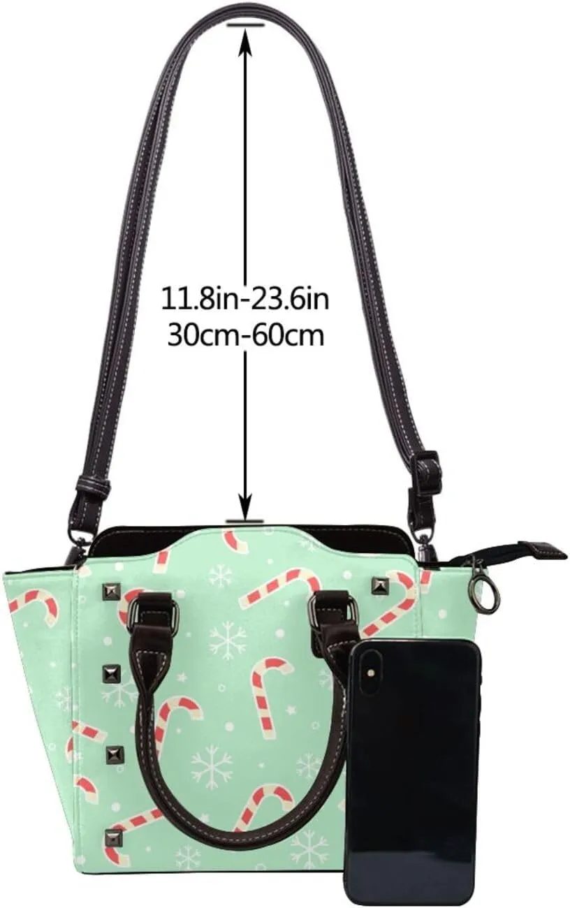 Shoulder Bag Handbags Rivet for Women Fashion Tote Bags PU Leather Shoulder Bag Studded Top Handle Satchel Bags Purse