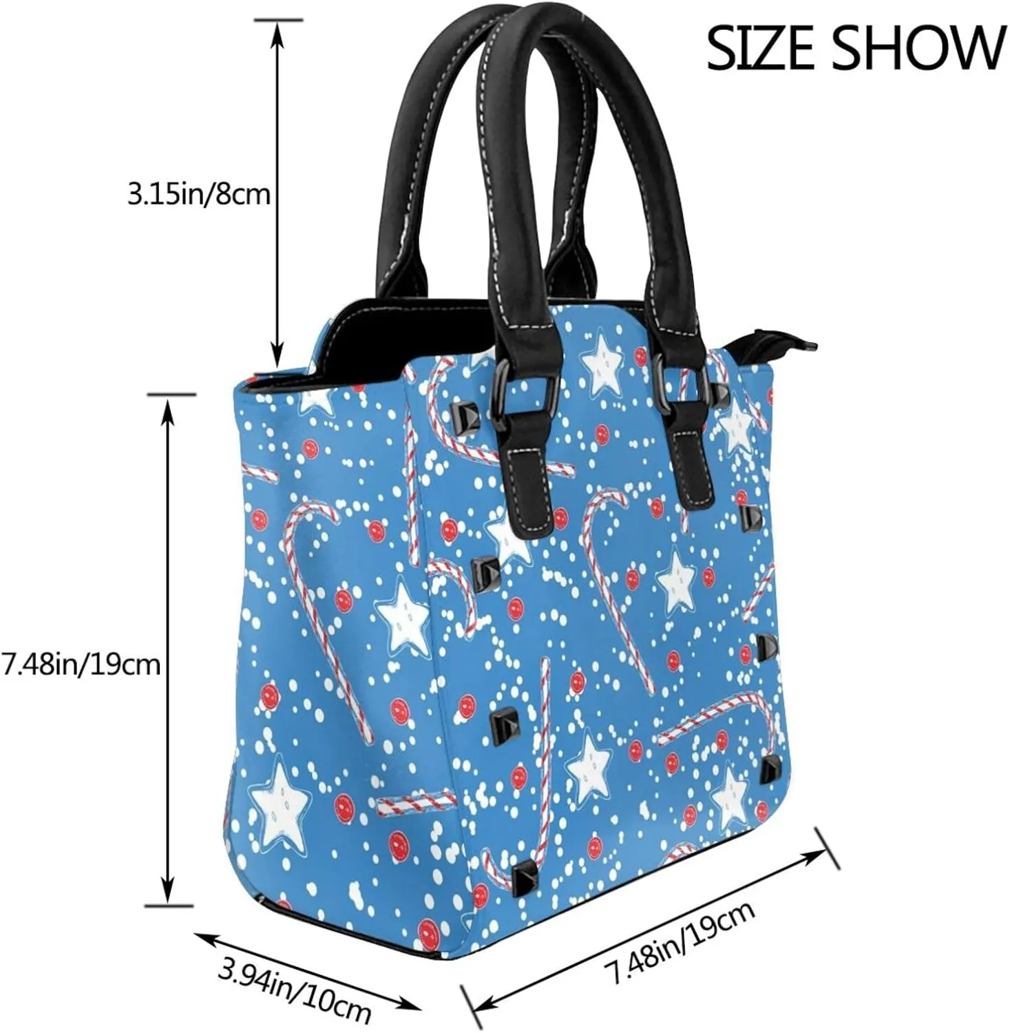 Shoulder Bag Handbags Rivet for Women Fashion Tote Bags PU Leather Shoulder Bag Studded Top Handle Satchel Bags Purse