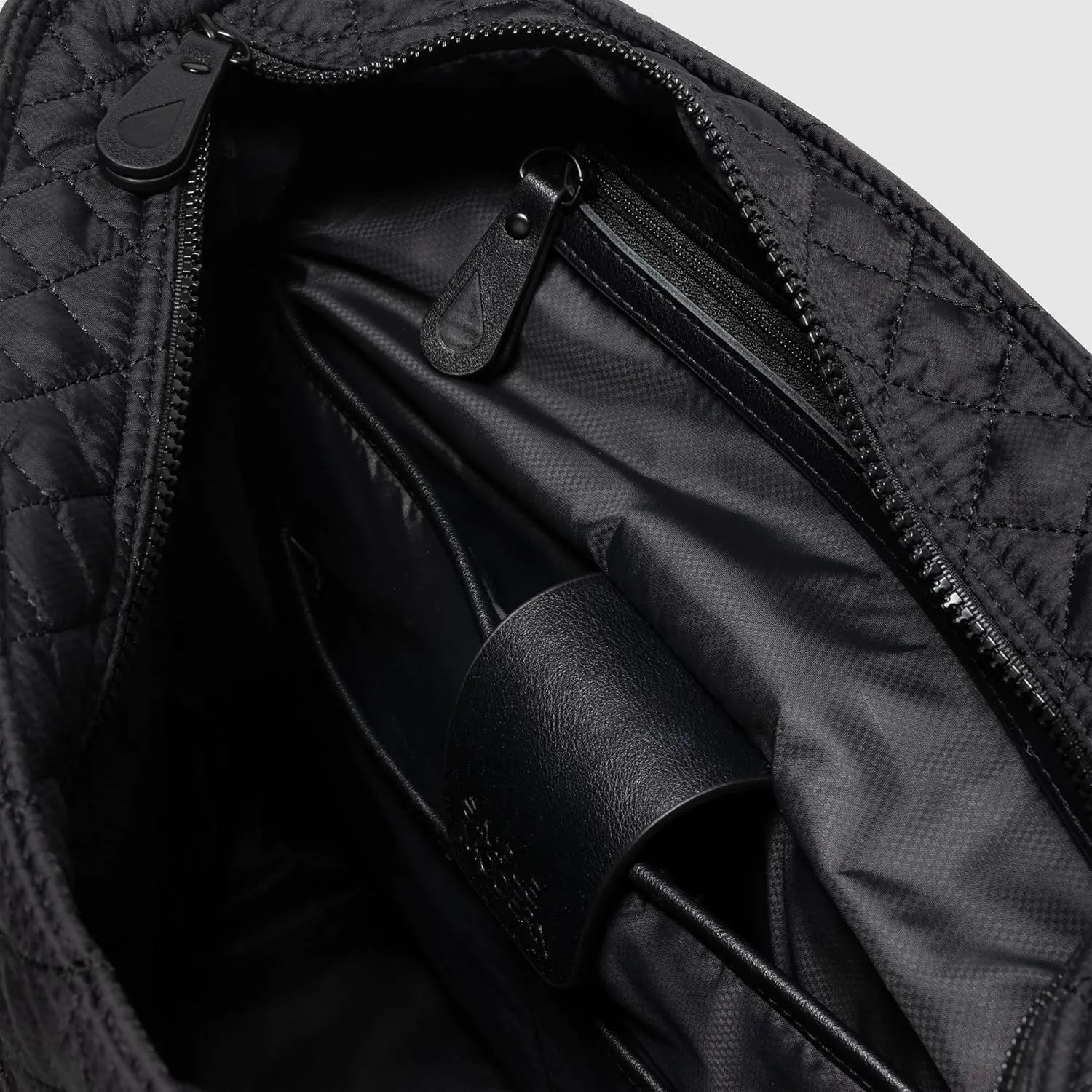 Simple Modern Quilted Tote Bag for Women | Medium Size w/Compartments & Laptop Sleeve | Adjustable Strap | Zipper Top