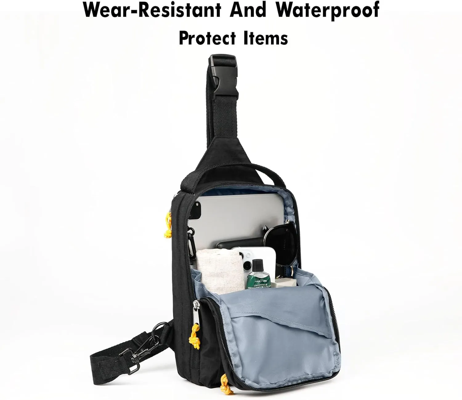 Sling Bag Retro-Modern: Waterproof Crossbody Bag for Women Men - Hidden Water Bottl Pocket for Owala Stanley Cup