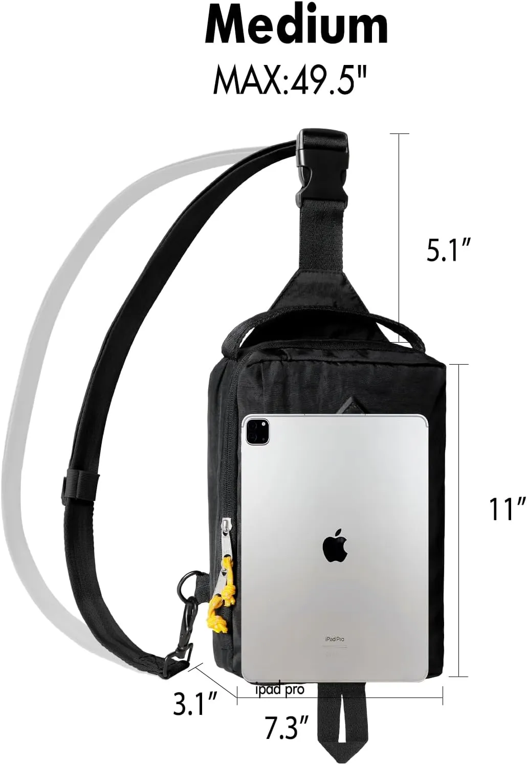 Sling Bag Retro-Modern: Waterproof Crossbody Bag for Women Men - Hidden Water Bottl Pocket for Owala Stanley Cup
