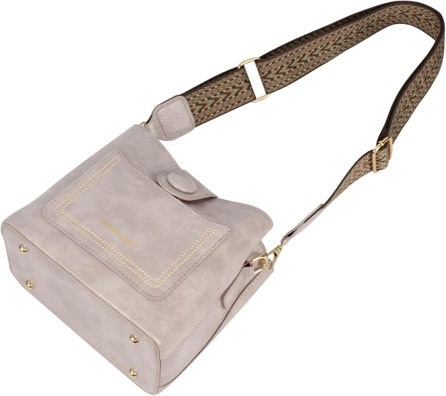 Soft Leather Hobo Shoulder Bag Lightweight Satchel Crossbody Purse Women's Bucket Handbag