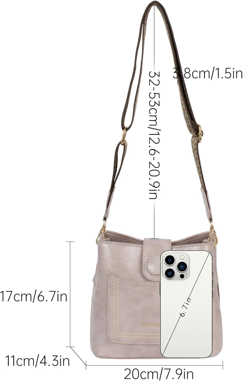 Soft Leather Hobo Shoulder Bag Lightweight Satchel Crossbody Purse Women's Bucket Handbag