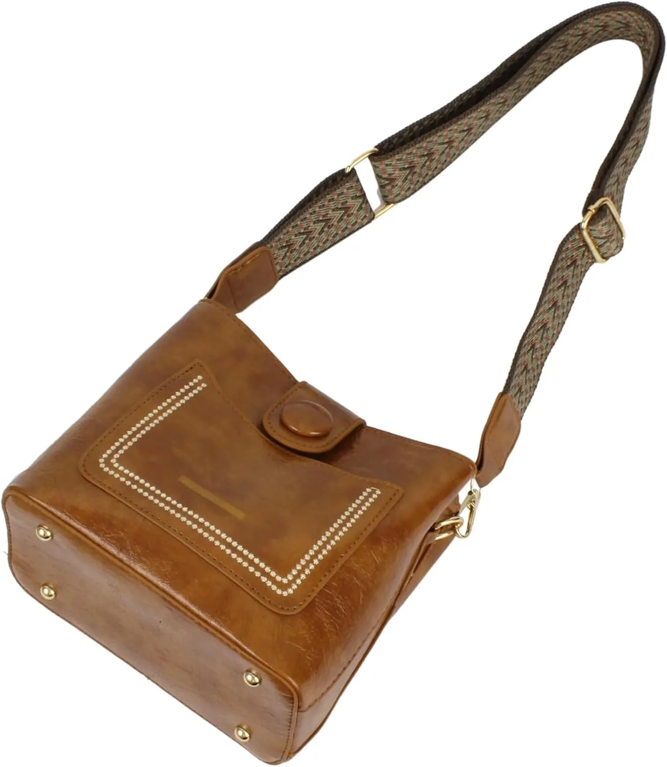 Soft Leather Hobo Shoulder Bag Lightweight Satchel Crossbody Purse Women's Bucket Handbag
