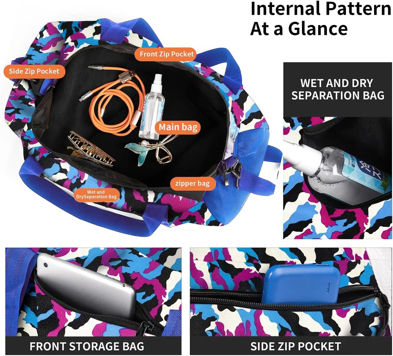 Stumdo Duffel Bags for kids, Carry-On Size & Ideal for School Practice or Travel Weekender for Gym Sport bag for Boys & Girls (12hzlan)