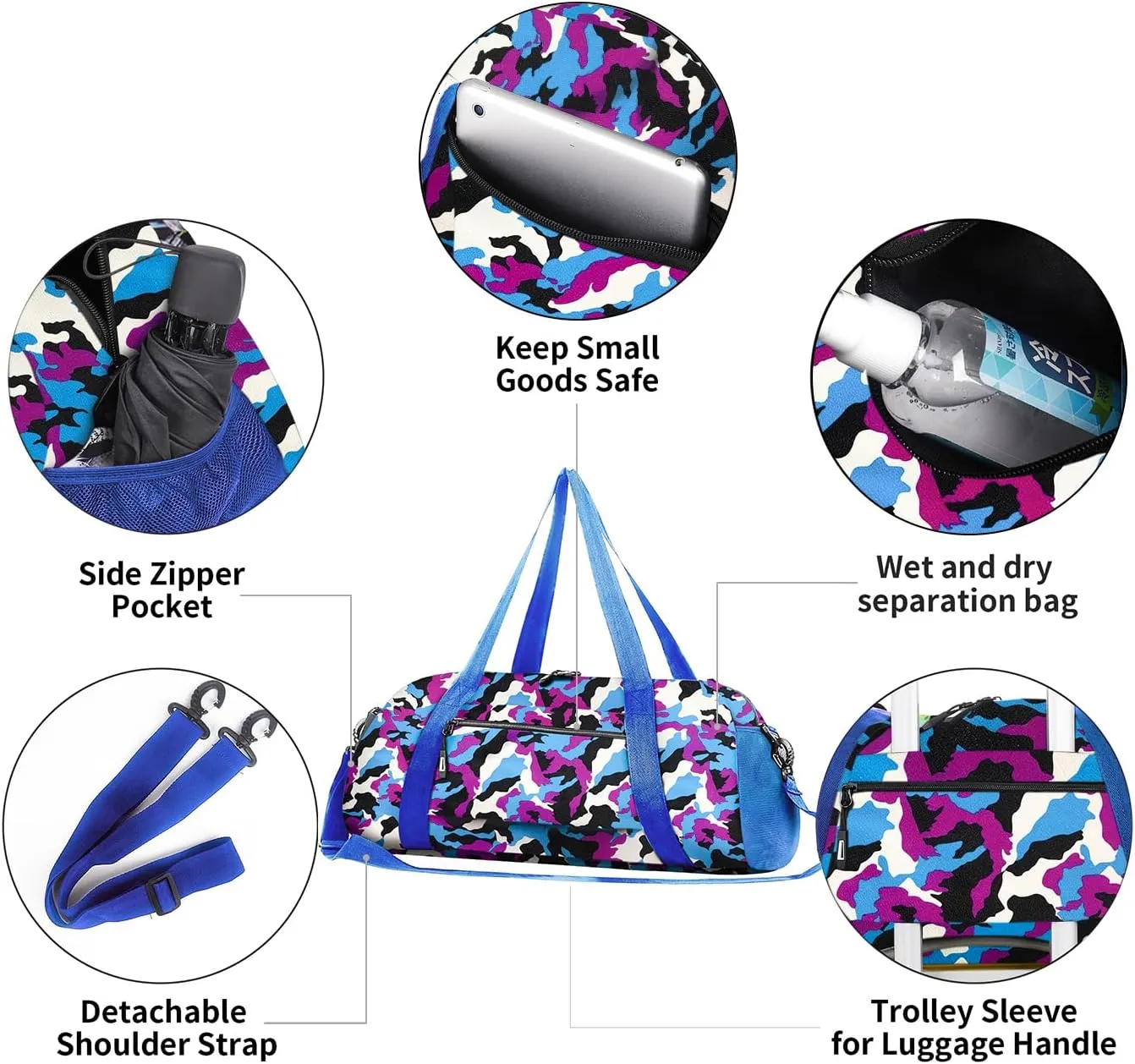 Stumdo Duffel Bags for kids, Carry-On Size & Ideal for School Practice or Travel Weekender for Gym Sport bag for Boys & Girls (12hzlan)