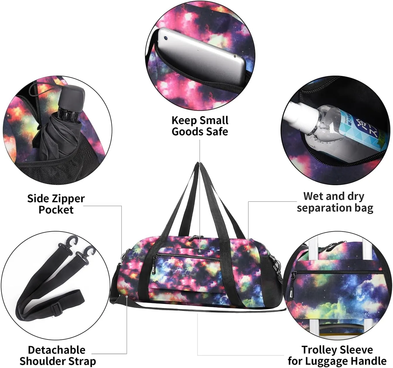 Stumdo Kids Overnighter Duffel Bags for kids, Carry-On Size & Ideal for School Practice or Overnight Travel Weekender Tote for Travel Gym Sport bag for Boys & Girls (12cyun)
