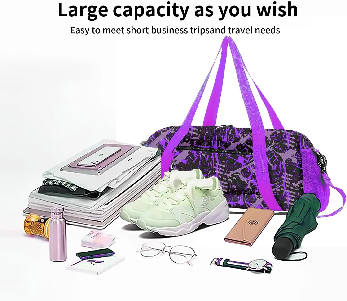 Stumdo Kids Overnighter Duffel Bags for kids, Carry-On Size & Ideal for School Practice or Overnight Travel Weekender Tote for Travel Gym Sport bag for Boys & Girls (12tyzi)