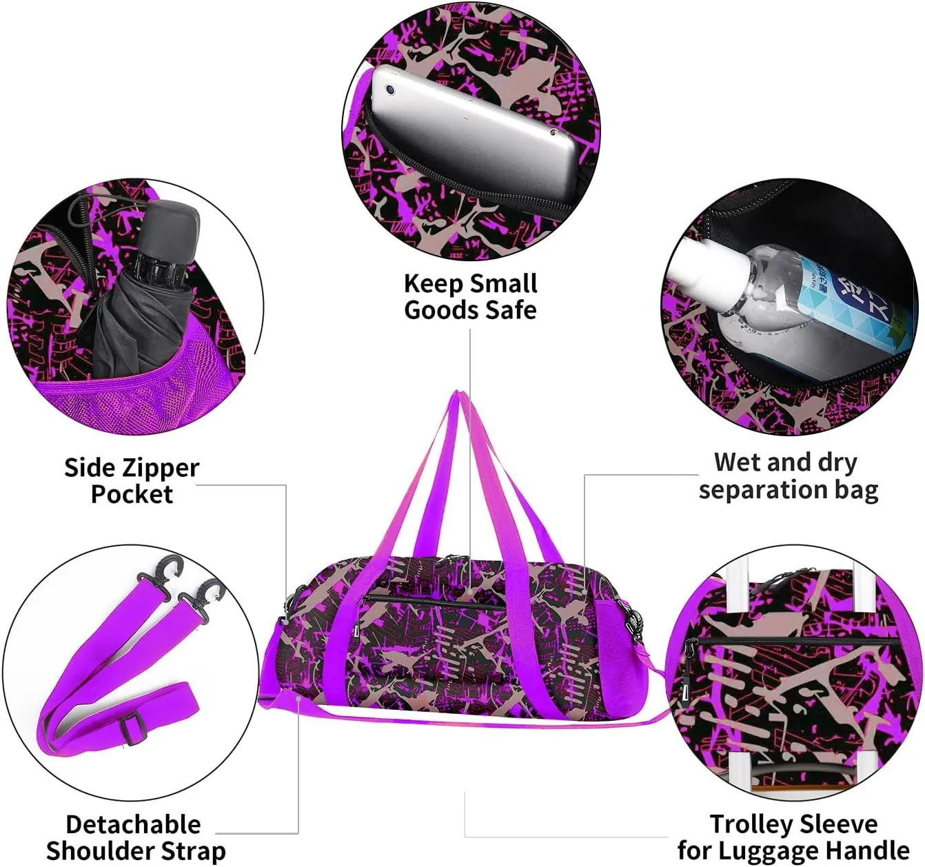 Stumdo Kids Overnighter Duffel Bags for kids, Carry-On Size & Ideal for School Practice or Overnight Travel Weekender Tote for Travel Gym Sport bag for Boys & Girls (12tyzi)