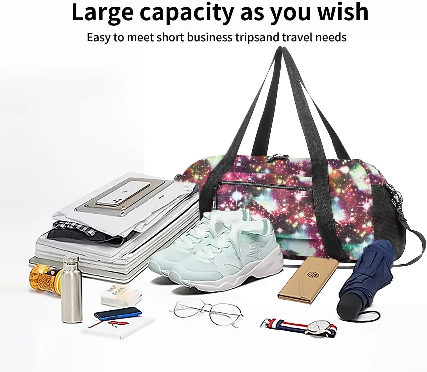 Stumdo Kids Overnighter Duffel Bags for kids, Carry-On Size & Ideal for School Practice or Overnight Travel Weekender Tote for Travel Gym Sport bag for Boys & Girls (12xkong)