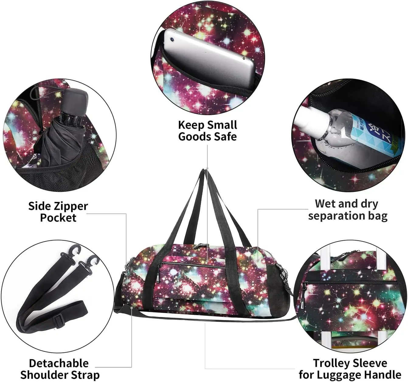 Stumdo Kids Overnighter Duffel Bags for kids, Carry-On Size & Ideal for School Practice or Overnight Travel Weekender Tote for Travel Gym Sport bag for Boys & Girls (12xkong)