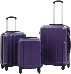 Stylish Hardcase Trolley Set for Safe and Travel, 3 Sizes for All Your Adventures, Elegant Purple Design