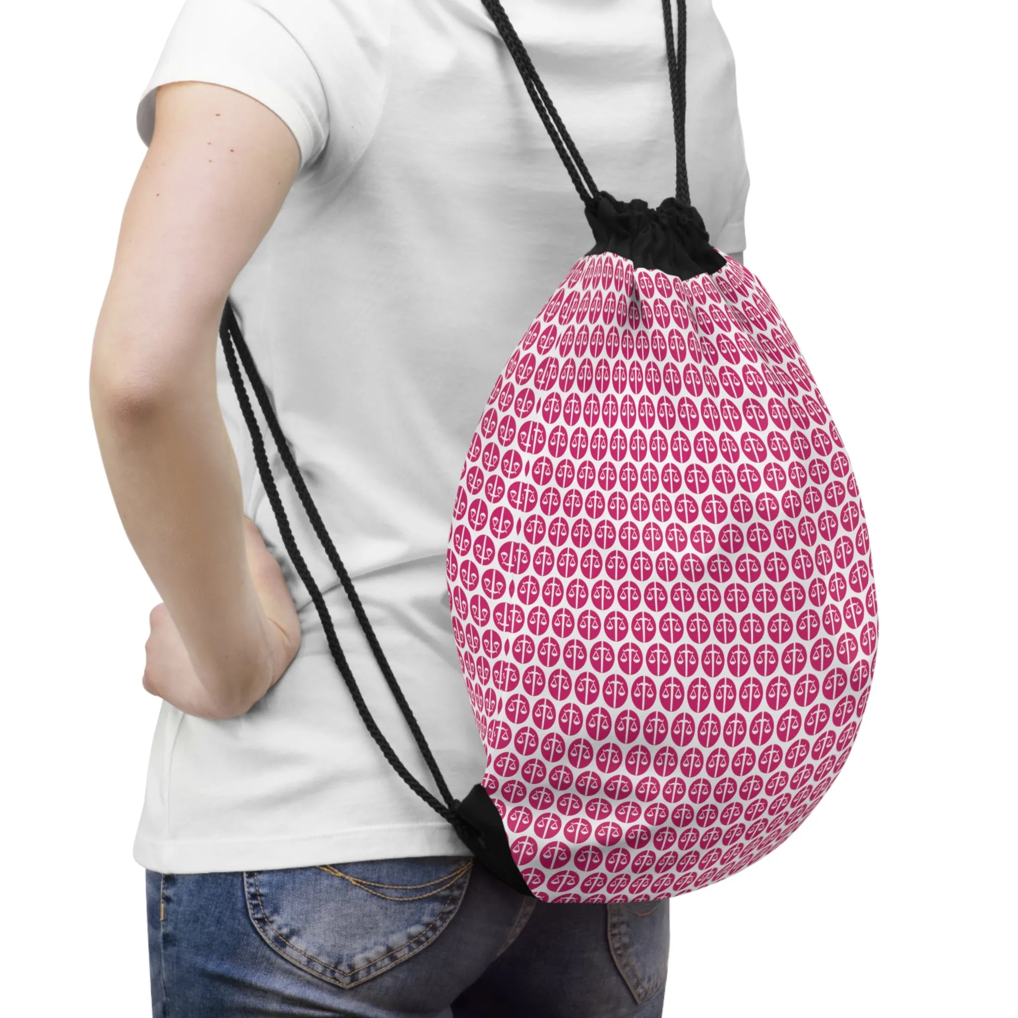 Sword and Scale Drawstring Bag