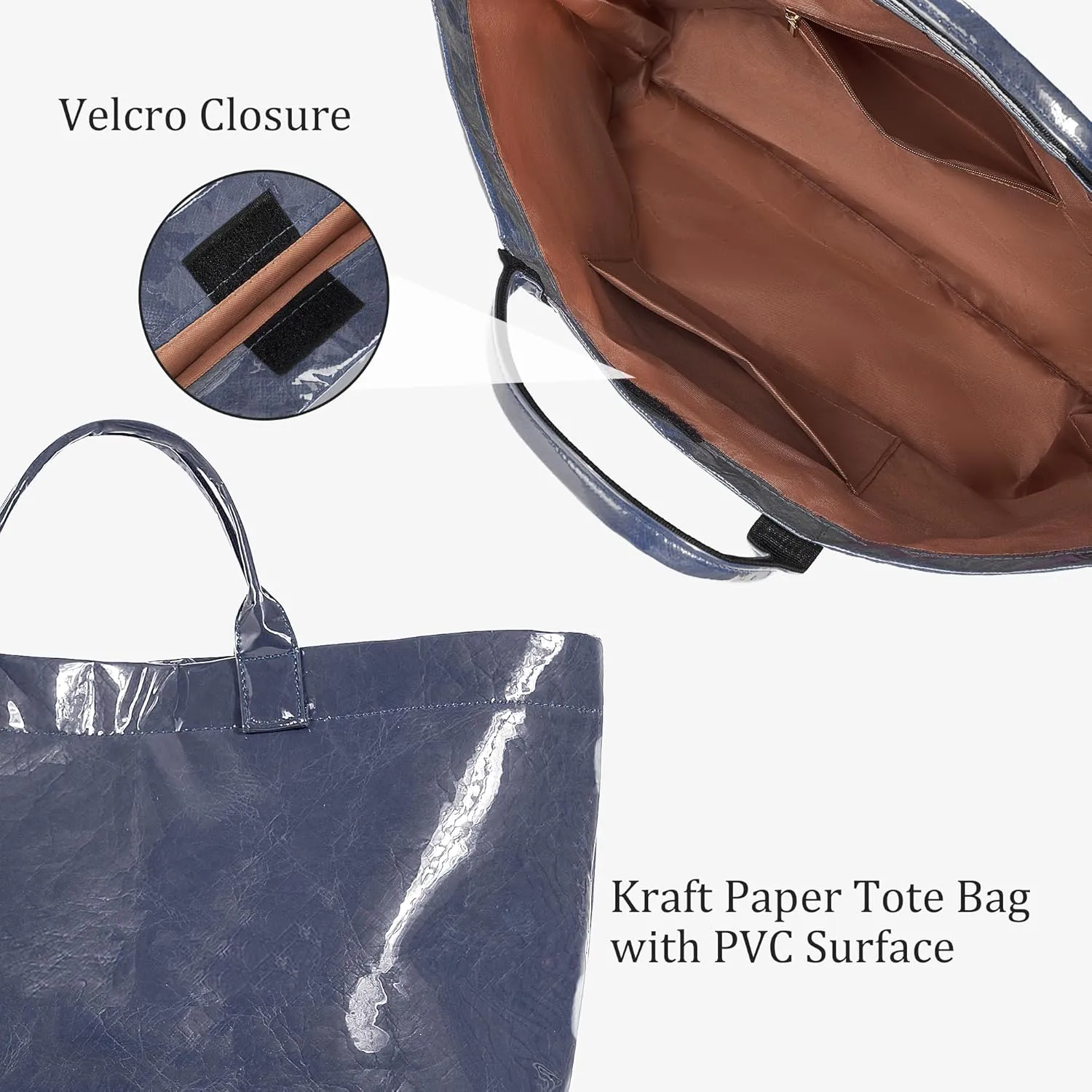 Tote Bag for Women Large PVC Tote Bag Plastic Handbag Letters Print Handbag Clear Hobo Bag