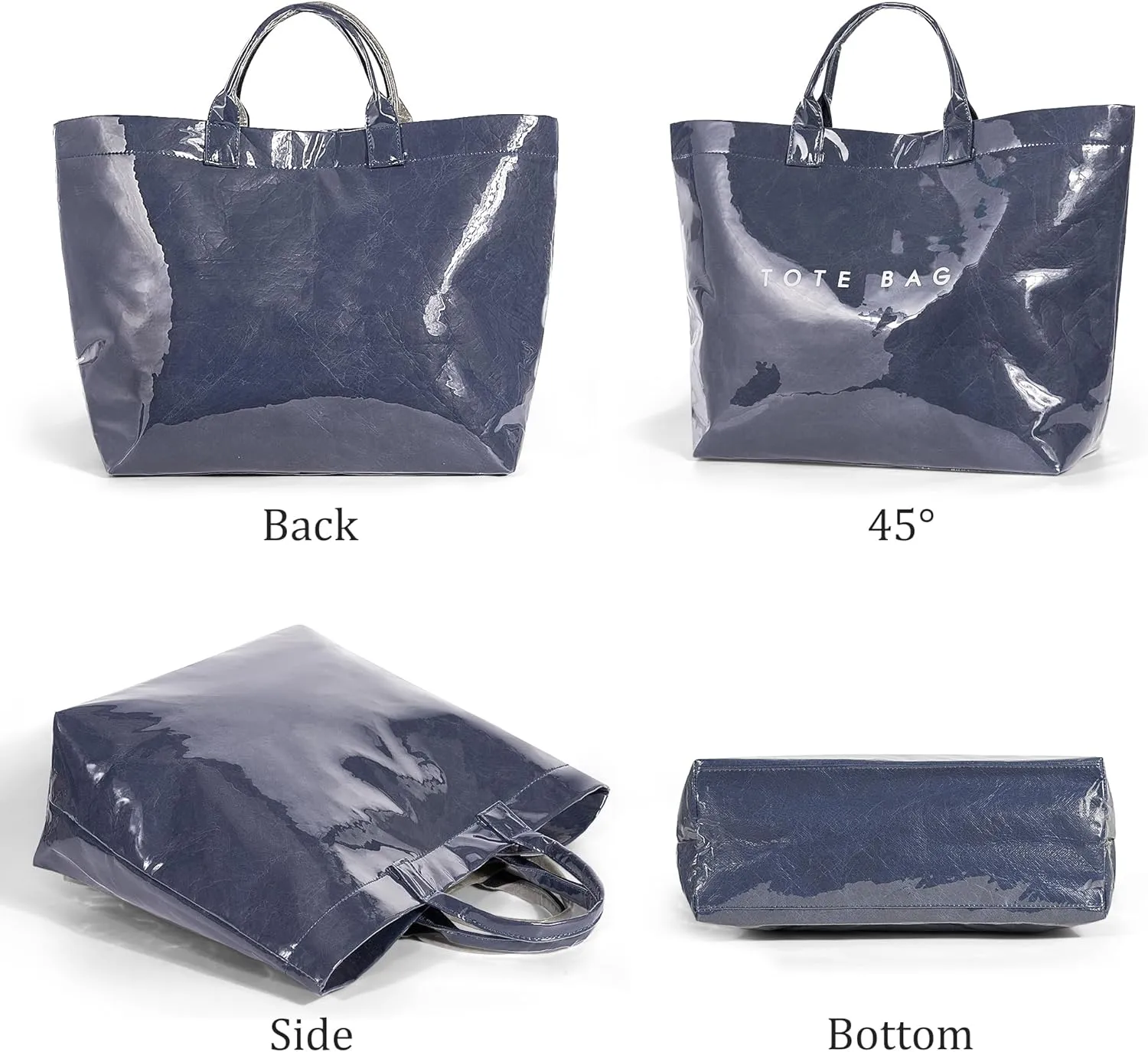Tote Bag for Women Large PVC Tote Bag Plastic Handbag Letters Print Handbag Clear Hobo Bag
