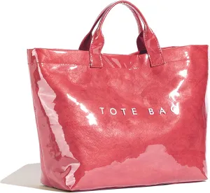 Tote Bag for Women Large PVC Tote Bag Plastic Handbag Letters Print Handbag Clear Hobo Bag