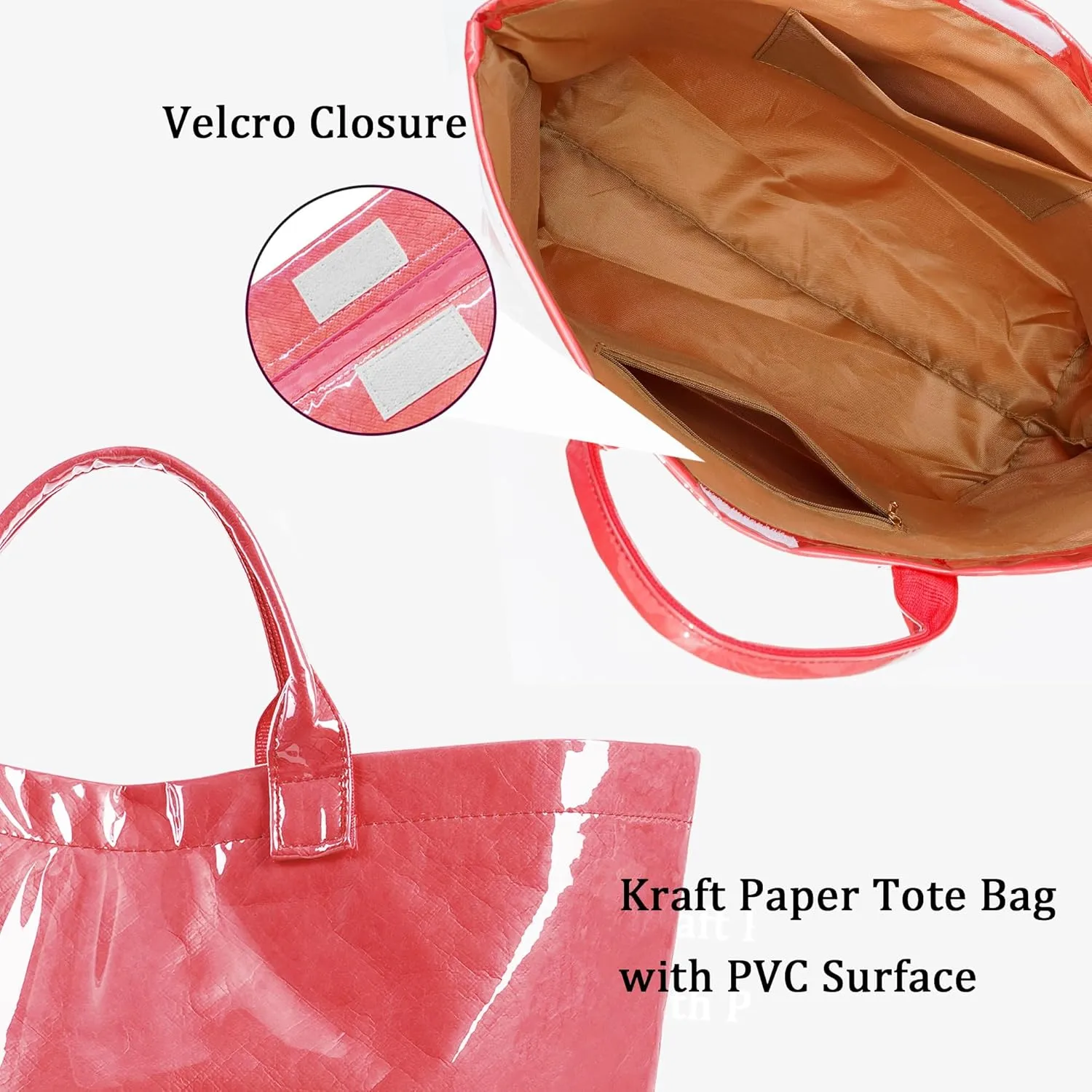 Tote Bag for Women Large PVC Tote Bag Plastic Handbag Letters Print Handbag Clear Hobo Bag