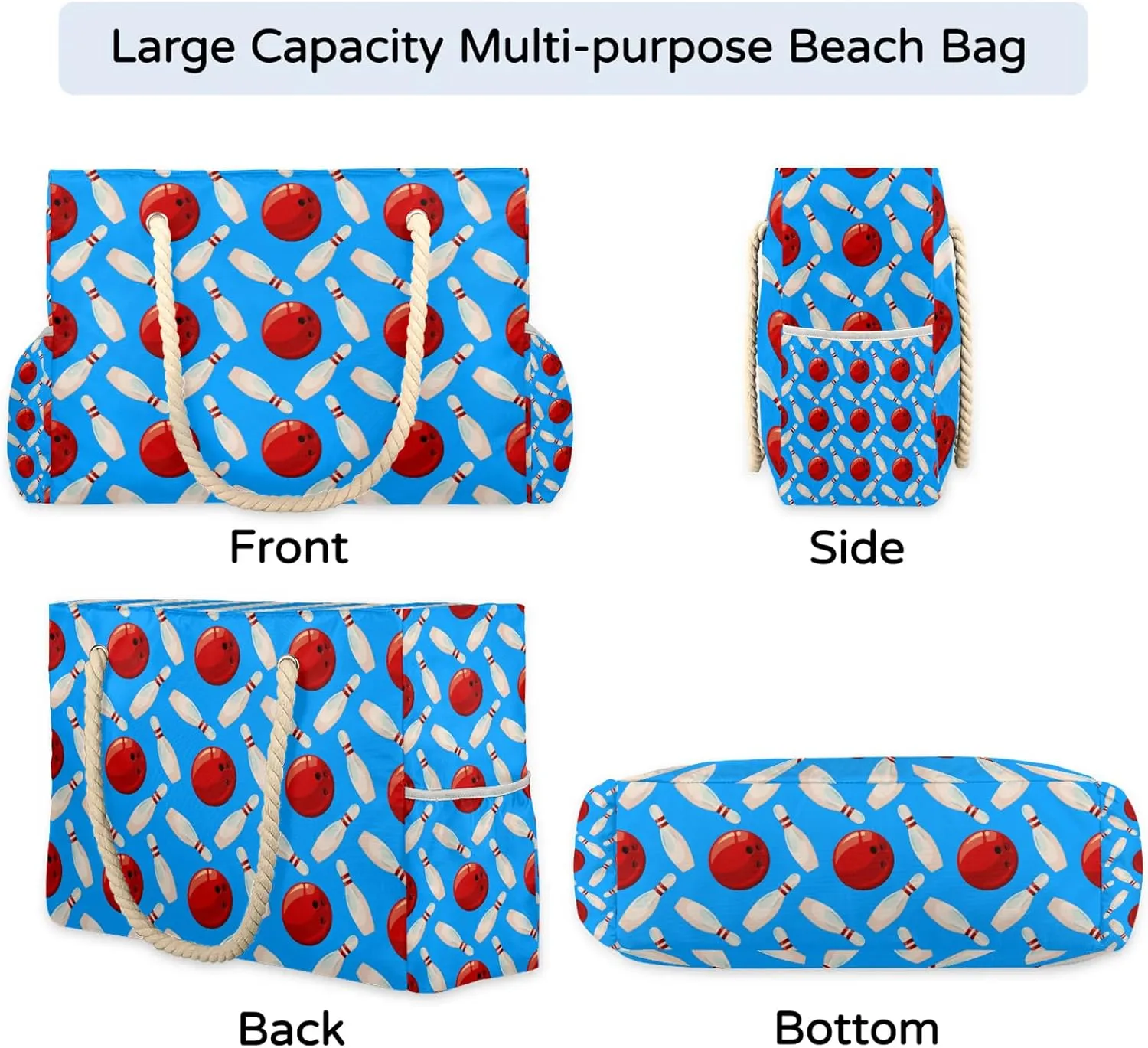 Tote Beach Bag for Women with Zipper Modern Large Waterproof Sandproof Swim Pool Bag