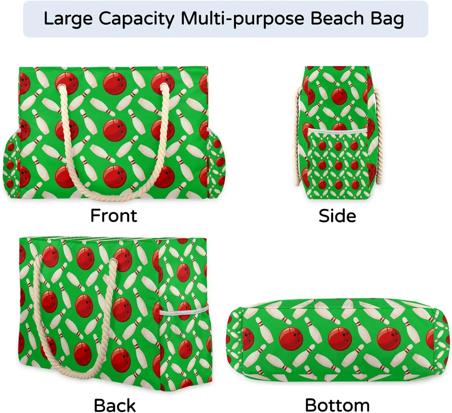 Tote Beach Bag for Women with Zipper Modern Large Waterproof Sandproof Swim Pool Bag