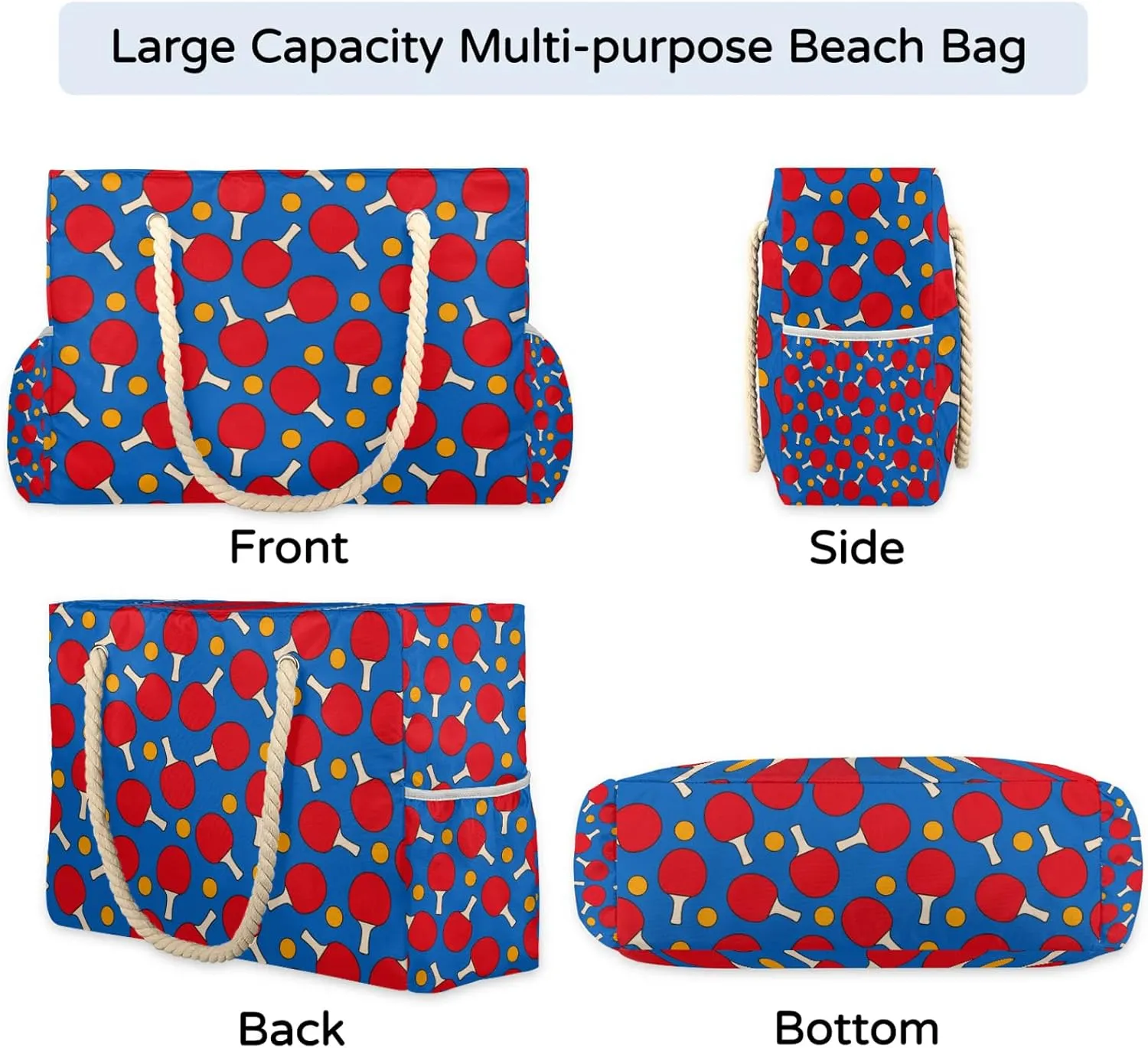 Tote Beach Bag for Women with Zipper Modern Large Waterproof Sandproof Swim Pool Bag