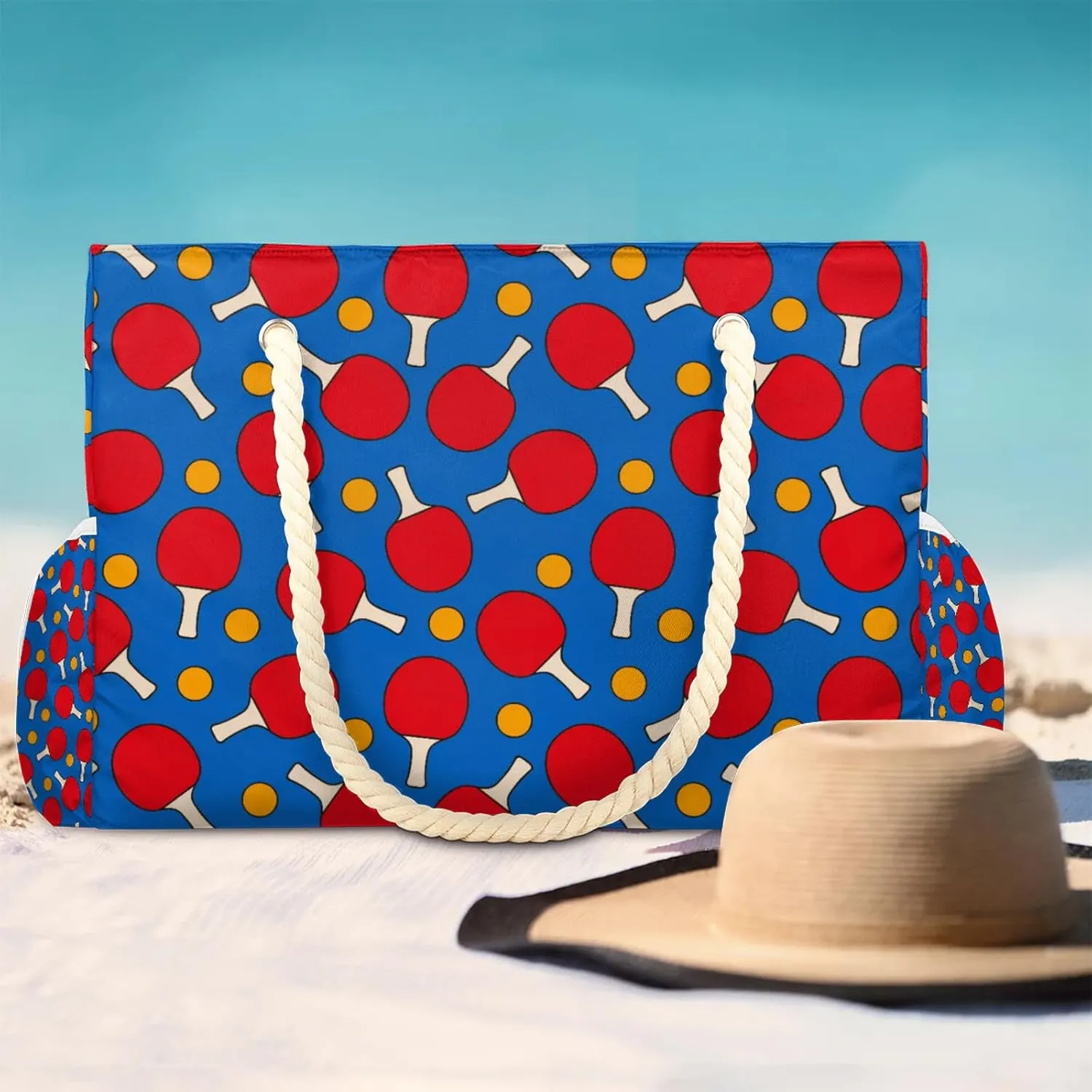Tote Beach Bag for Women with Zipper Modern Large Waterproof Sandproof Swim Pool Bag