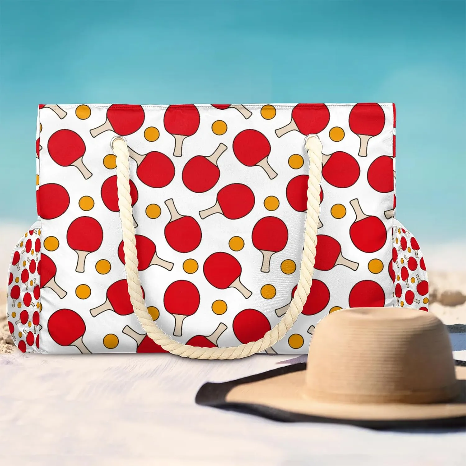 Tote Beach Bag for Women with Zipper Modern Large Waterproof Sandproof Swim Pool Bag