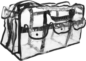 Travel Bag Storage Organizer Large Makeup Tote Bag for Travel Vacation Business Gym Camping Portable Black