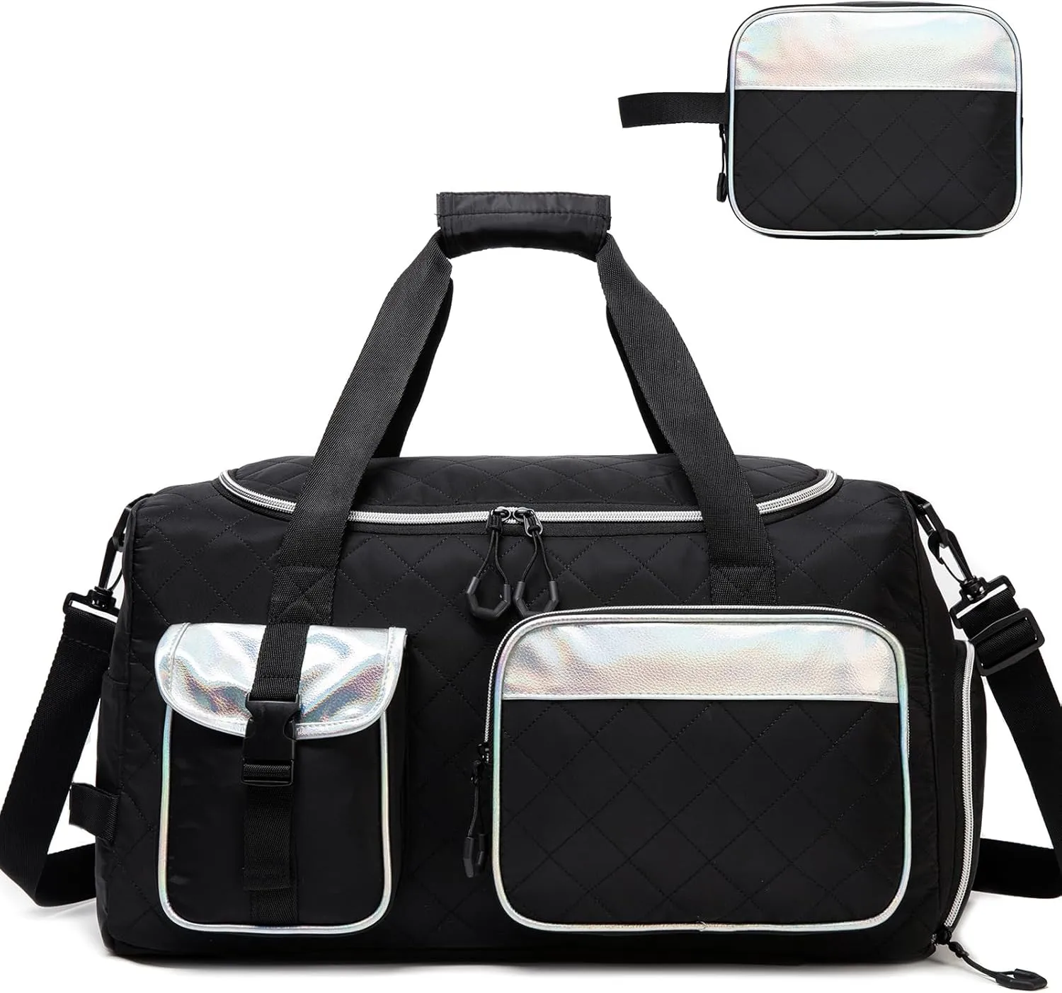 Travel Bags for Women Duffle Bag Tote Bags Women with Toiletry Bag Carry On Luggage for Airplanes with Shoe Compartment