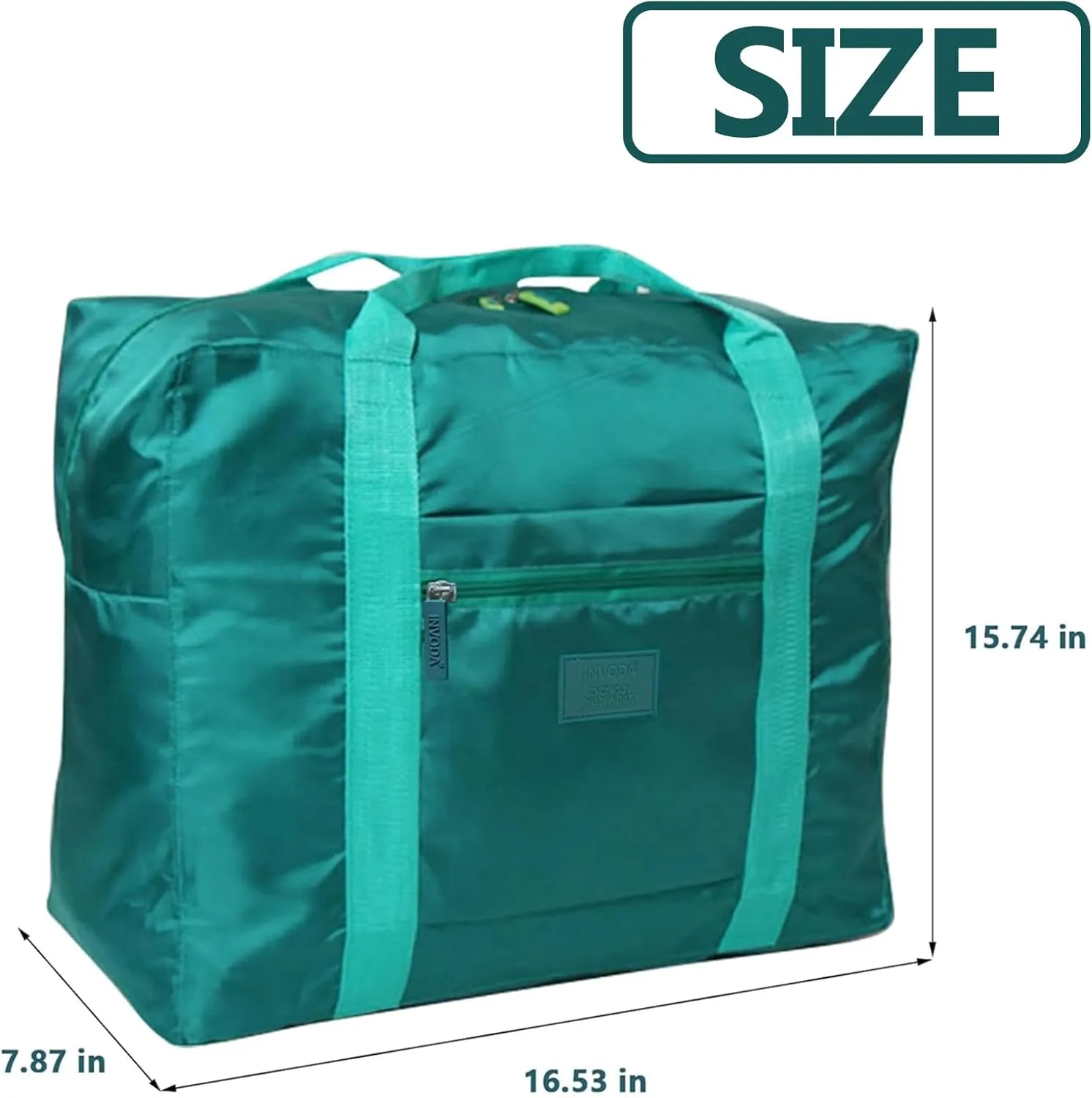 Travel Duffel Bag Lightweight Foldable Travel Bag for Women and Men Waterproof Tote Carry On Luggage Weekender Overnight Bag (Green)