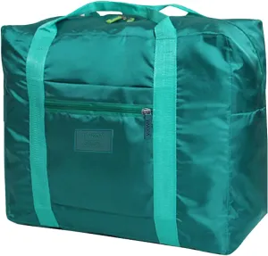 Travel Duffel Bag Lightweight Foldable Travel Bag for Women and Men Waterproof Tote Carry On Luggage Weekender Overnight Bag (Green)