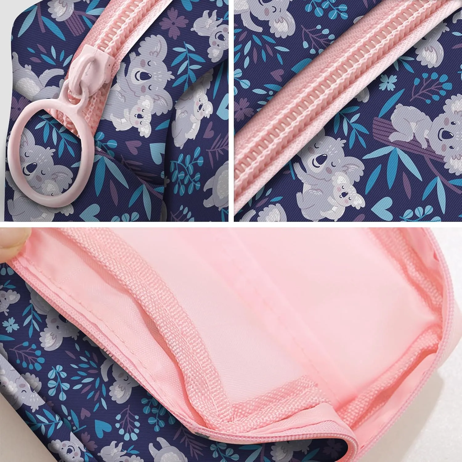 Travel Makeup Bag, Cute Cosmetic Bag Toiletry Bag for Women, Mini Make Up Pouches, Purse Cosmetic Organizer Cute Blue kangaroo