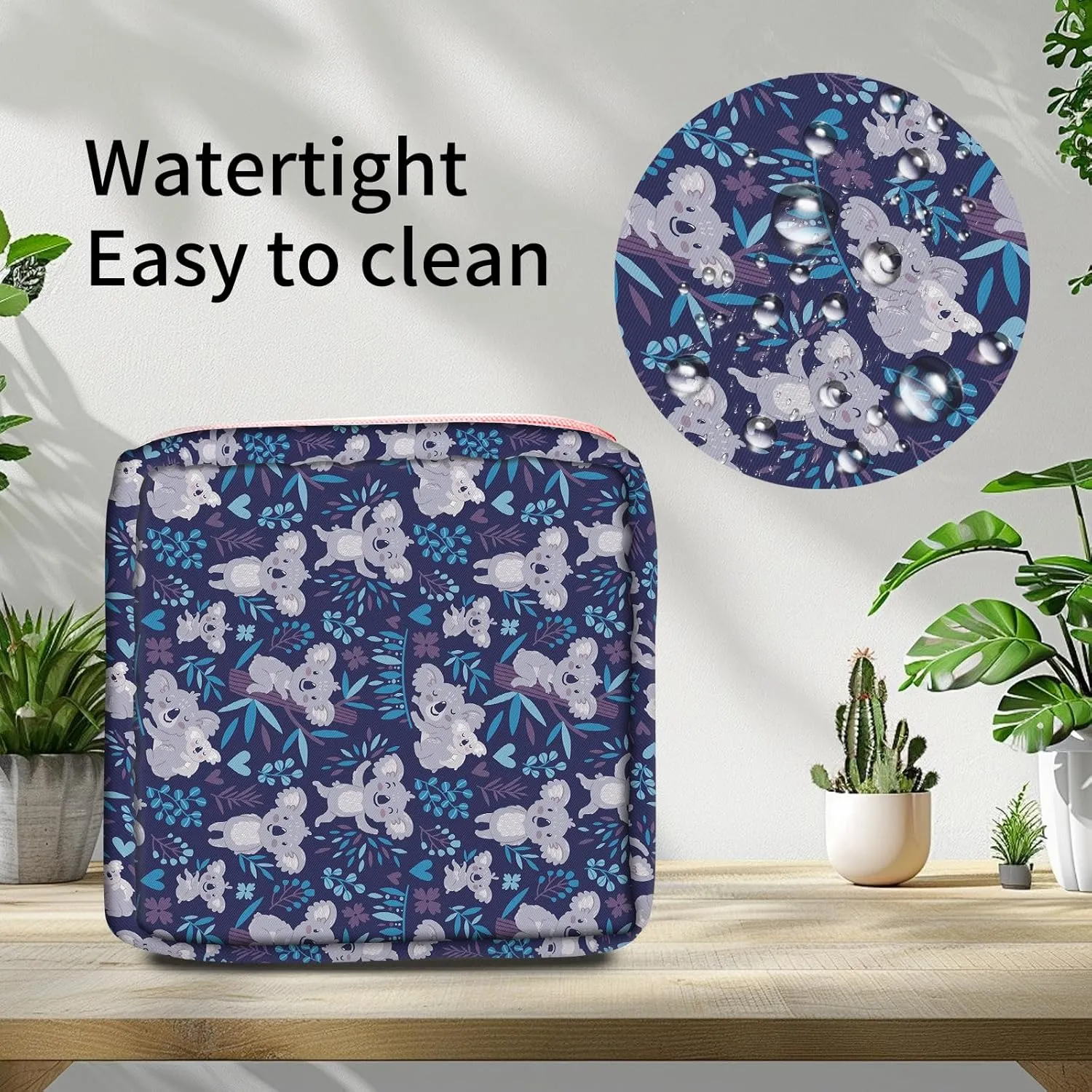 Travel Makeup Bag, Cute Cosmetic Bag Toiletry Bag for Women, Mini Make Up Pouches, Purse Cosmetic Organizer Cute Blue kangaroo