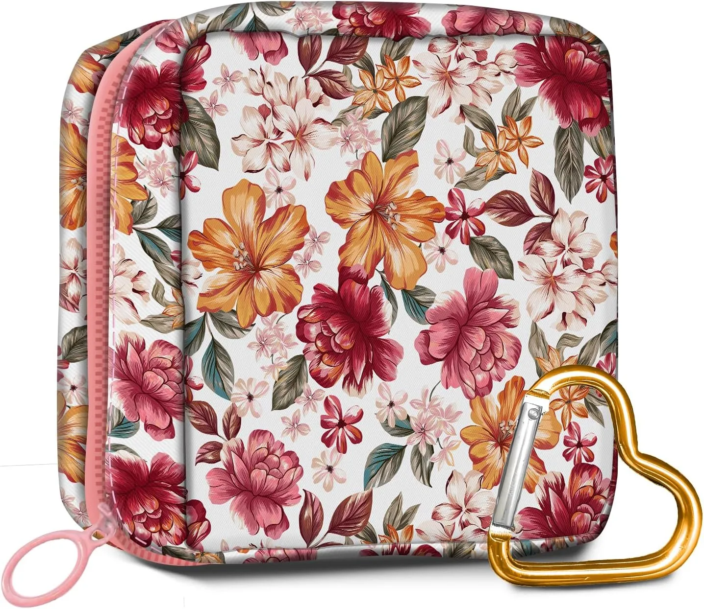 Travel Makeup Bag, Cute Cosmetic Bag Toiletry Bag for Women, Mini Make Up Pouches, Purse Cosmetic Organizer Cute Colorful Flowers