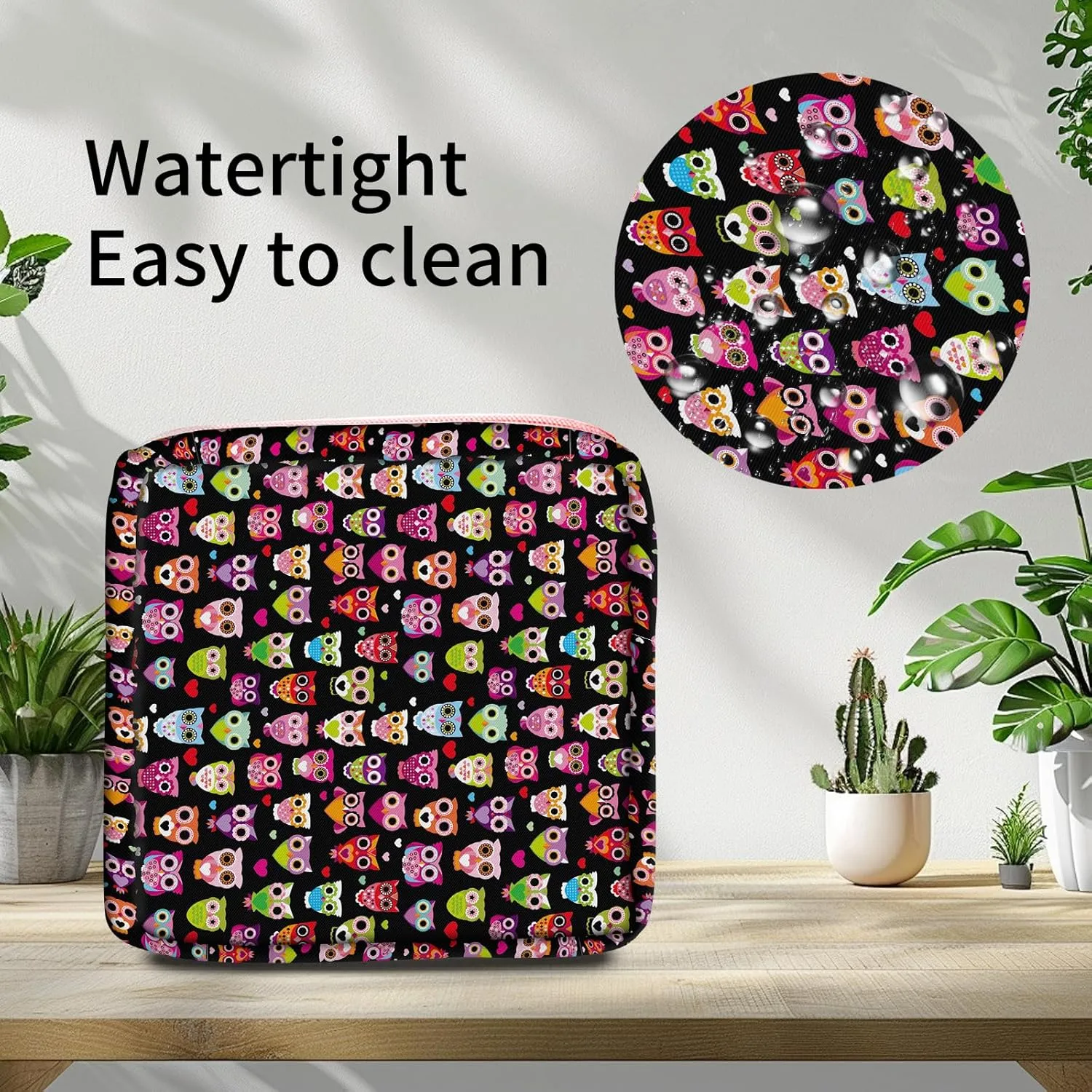 Travel Makeup Bag, Cute Cosmetic Bag Toiletry Bag for Women, Mini Make Up Pouches, Purse Cosmetic Organizer Cute Colorful Owl