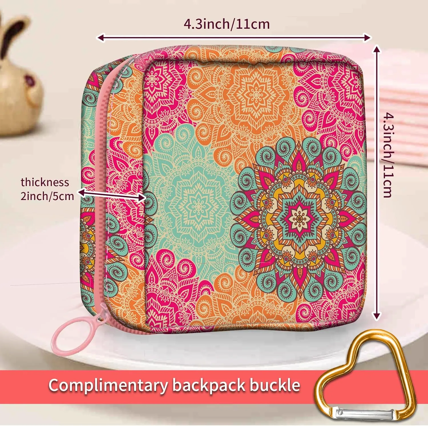 Travel Makeup Bag, Cute Cosmetic Bag Toiletry Bag for Women, Mini Make Up Pouches, Purse Cosmetic Organizer Cute Colorful Paisley