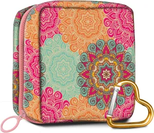 Travel Makeup Bag, Cute Cosmetic Bag Toiletry Bag for Women, Mini Make Up Pouches, Purse Cosmetic Organizer Cute Colorful Paisley