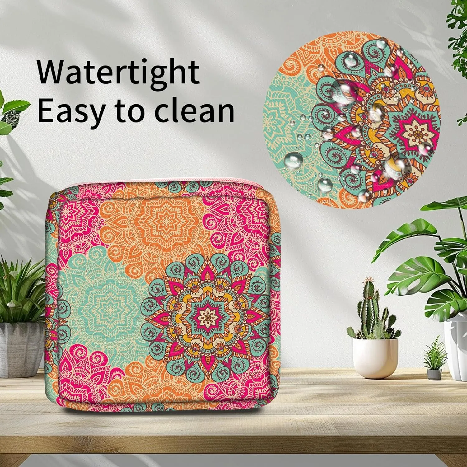Travel Makeup Bag, Cute Cosmetic Bag Toiletry Bag for Women, Mini Make Up Pouches, Purse Cosmetic Organizer Cute Colorful Paisley