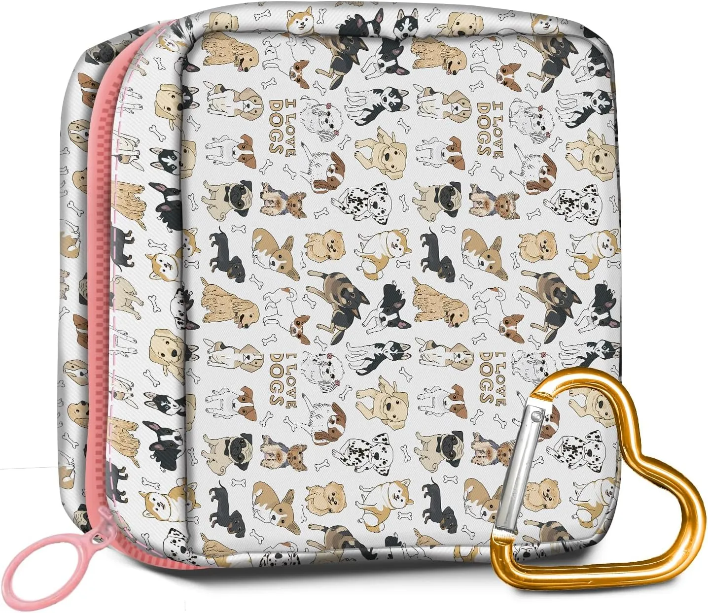 Travel Makeup Bag, Cute Cosmetic Bag Toiletry Bag for Women, Mini Make Up Pouches, Purse Cosmetic Organizer Cute Doodle Dog