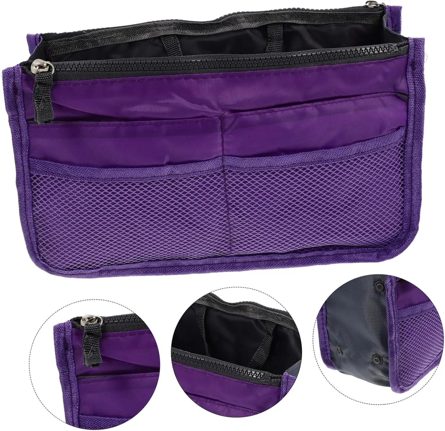 Travel Toiletry Bag Liner Travel Pouches 2 Pockets Large Capacity Storage Bag for Women