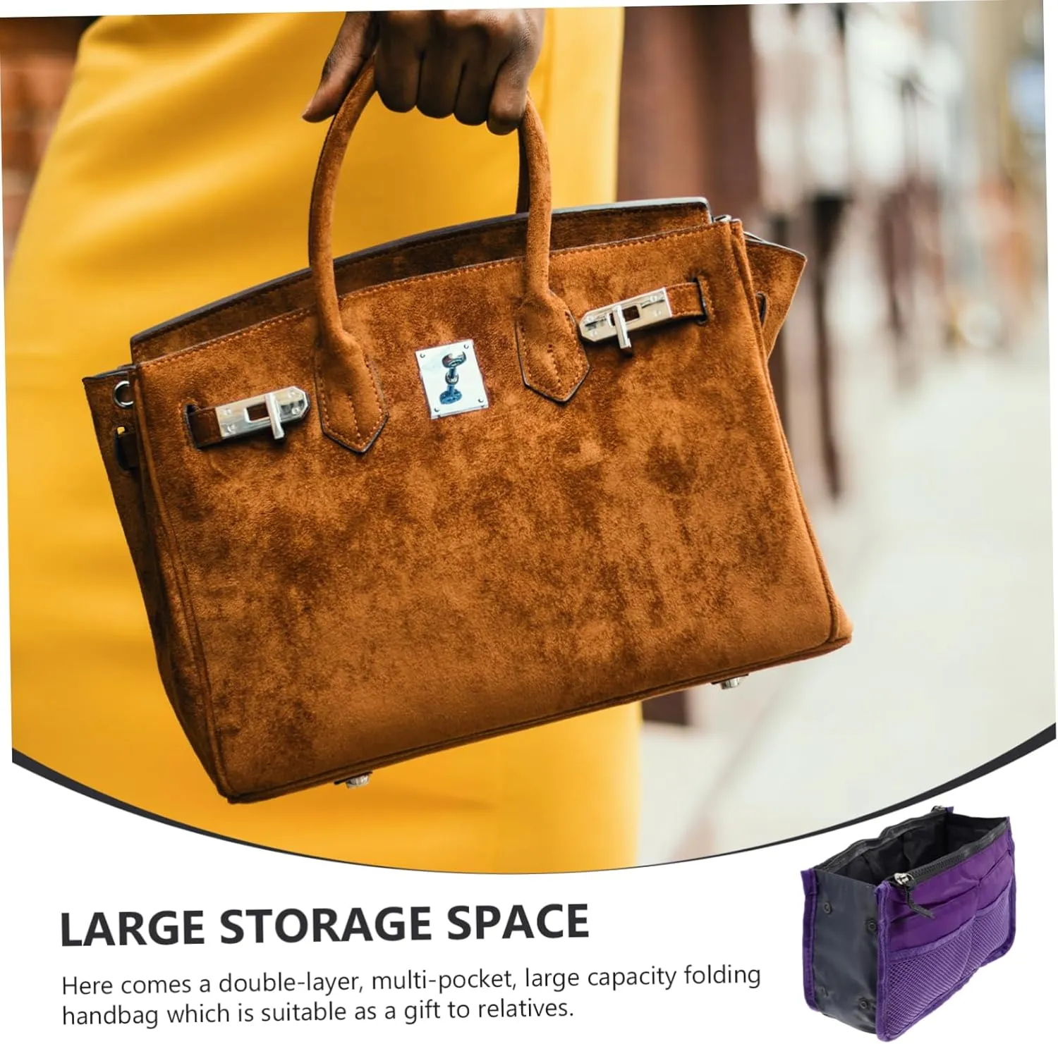 Travel Toiletry Bag Liner Travel Pouches 2 Pockets Large Capacity Storage Bag for Women