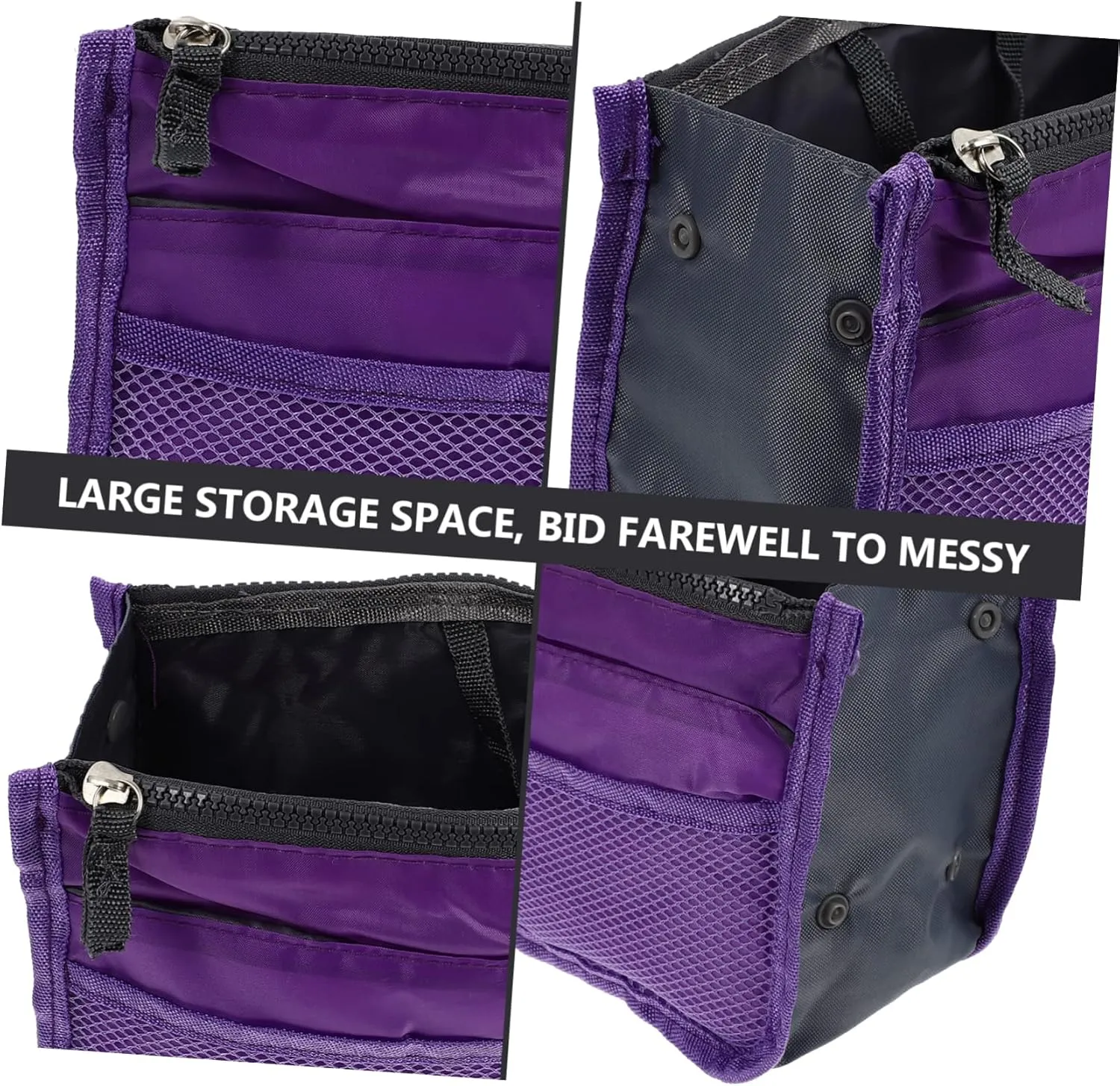 Travel Toiletry Bag Liner Travel Pouches 2 Pockets Large Capacity Storage Bag for Women