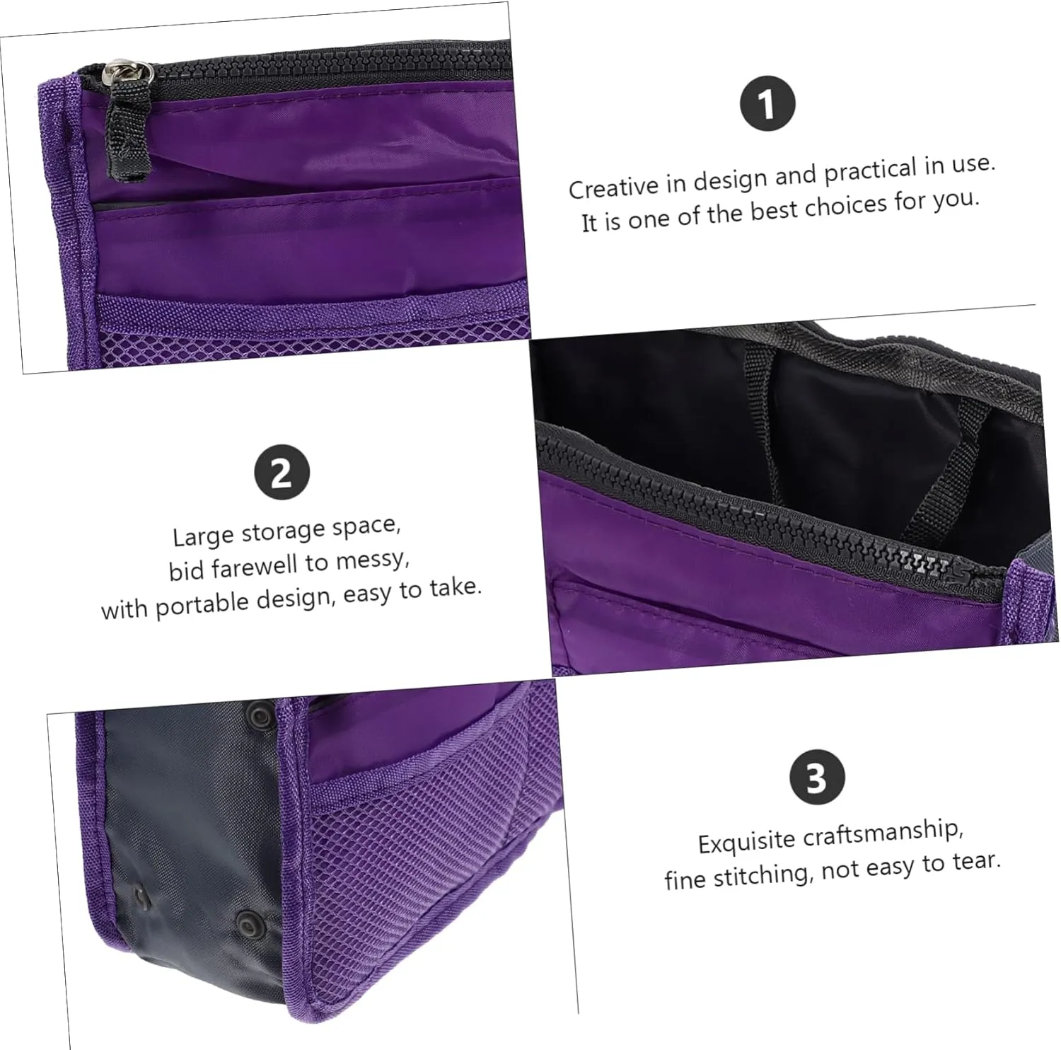 Travel Toiletry Bag Liner Travel Pouches 2 Pockets Large Capacity Storage Bag for Women
