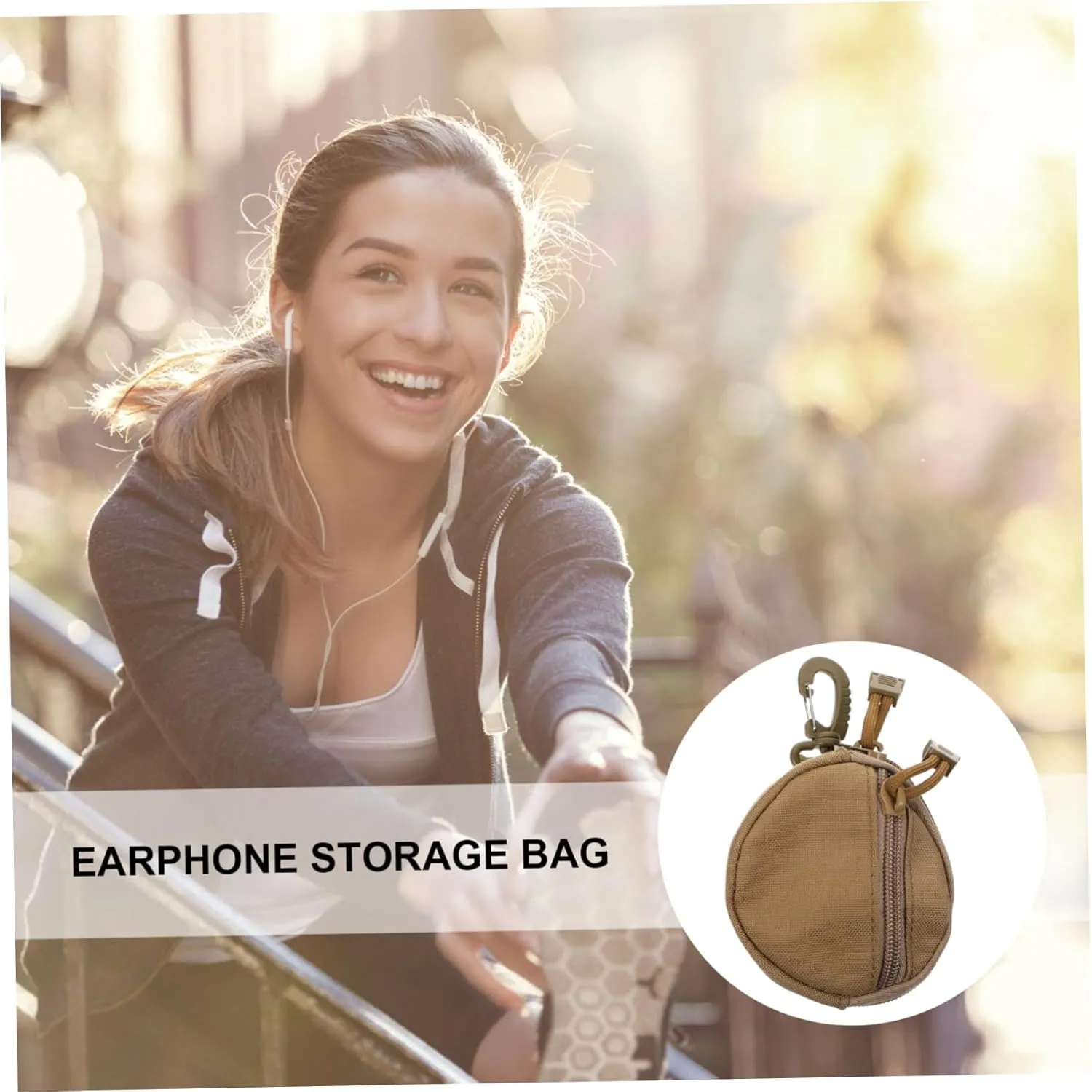 Utility Purse Hanging Storage Pouch for Belt Backpack Travel Waist Bag Organizer for Men Multi use Gadget Pouch for Hiking Camping Tool Phone