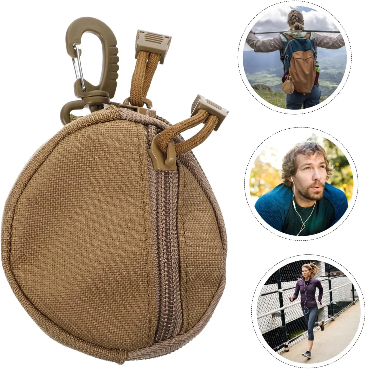 Utility Purse Hanging Storage Pouch for Belt Backpack Travel Waist Bag Organizer for Men Multi use Gadget Pouch for Hiking Camping Tool Phone